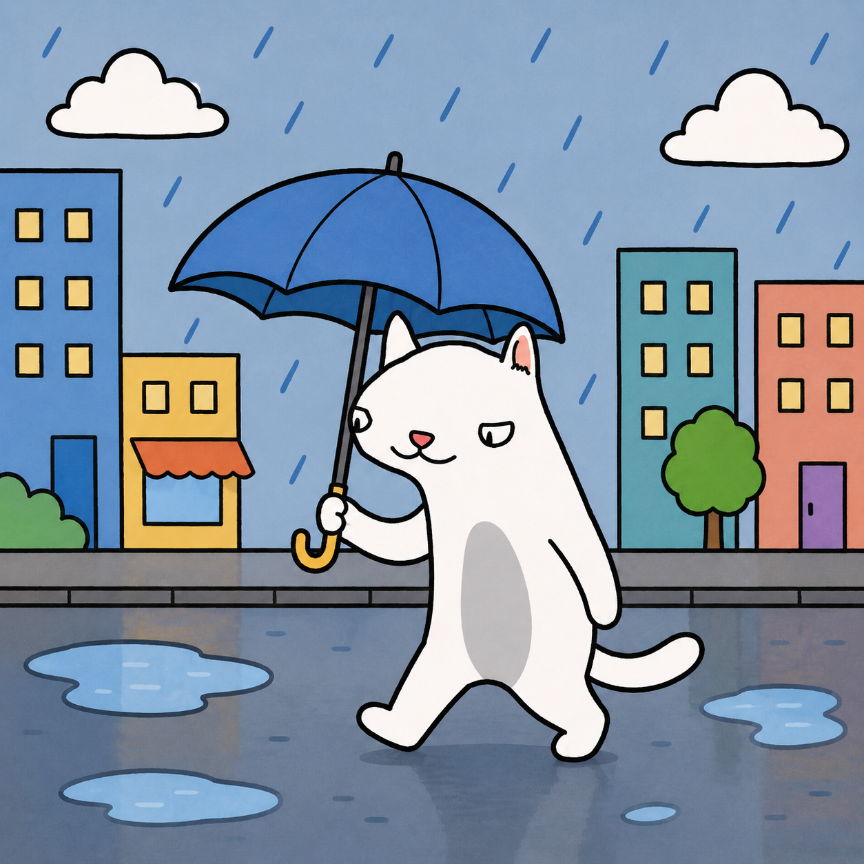 cet in the rain